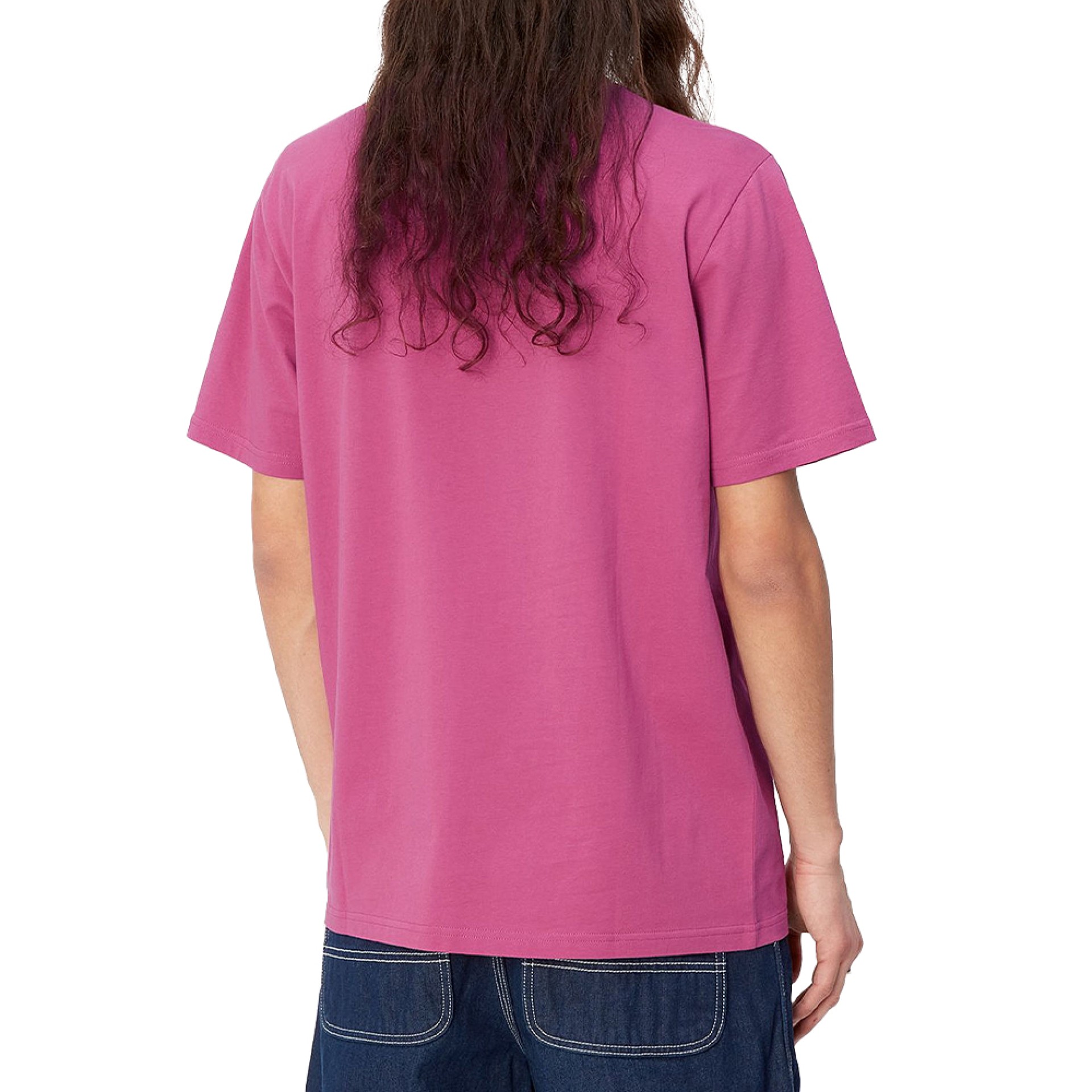 Carhartt Wip T-shirt S/s Script Magenta Bl