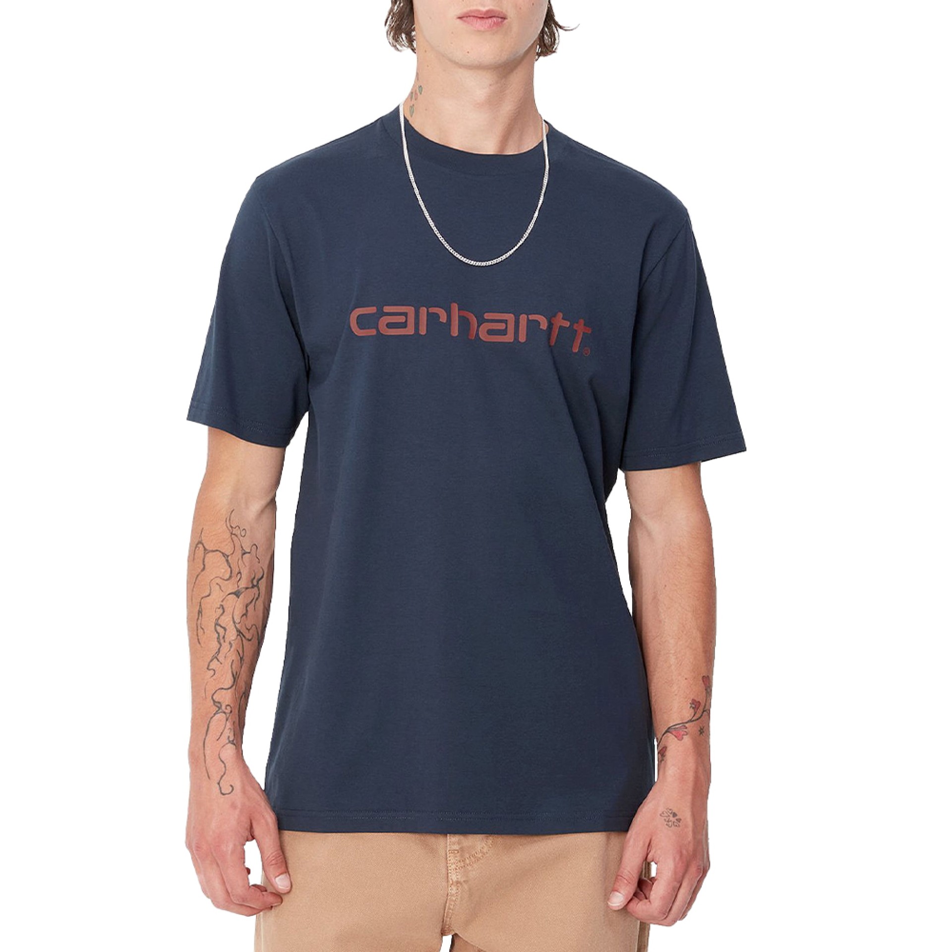 Carhartt Wip T-shirt Script Air Force Blue
