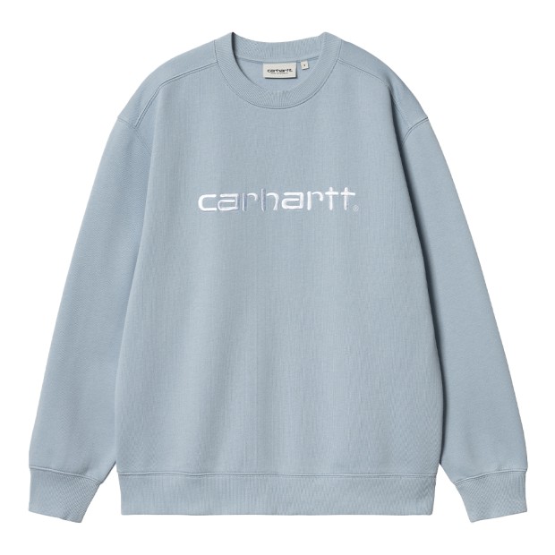 Sweat Carhartt Wip W Sweat Misty Sky/white