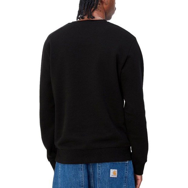 Sweat Carhartt Wip Sweat Embroidery Black Wht