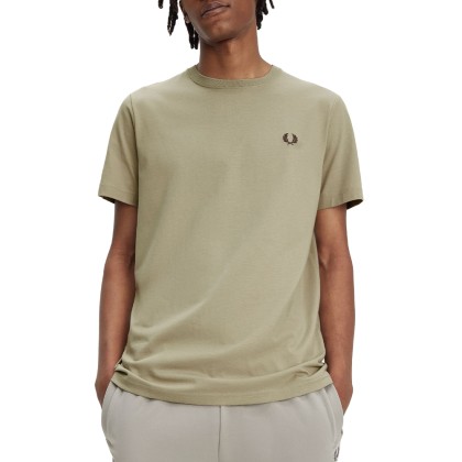 T-shirt Fred Perry T -shirt Crew Neck Warm Grey/br