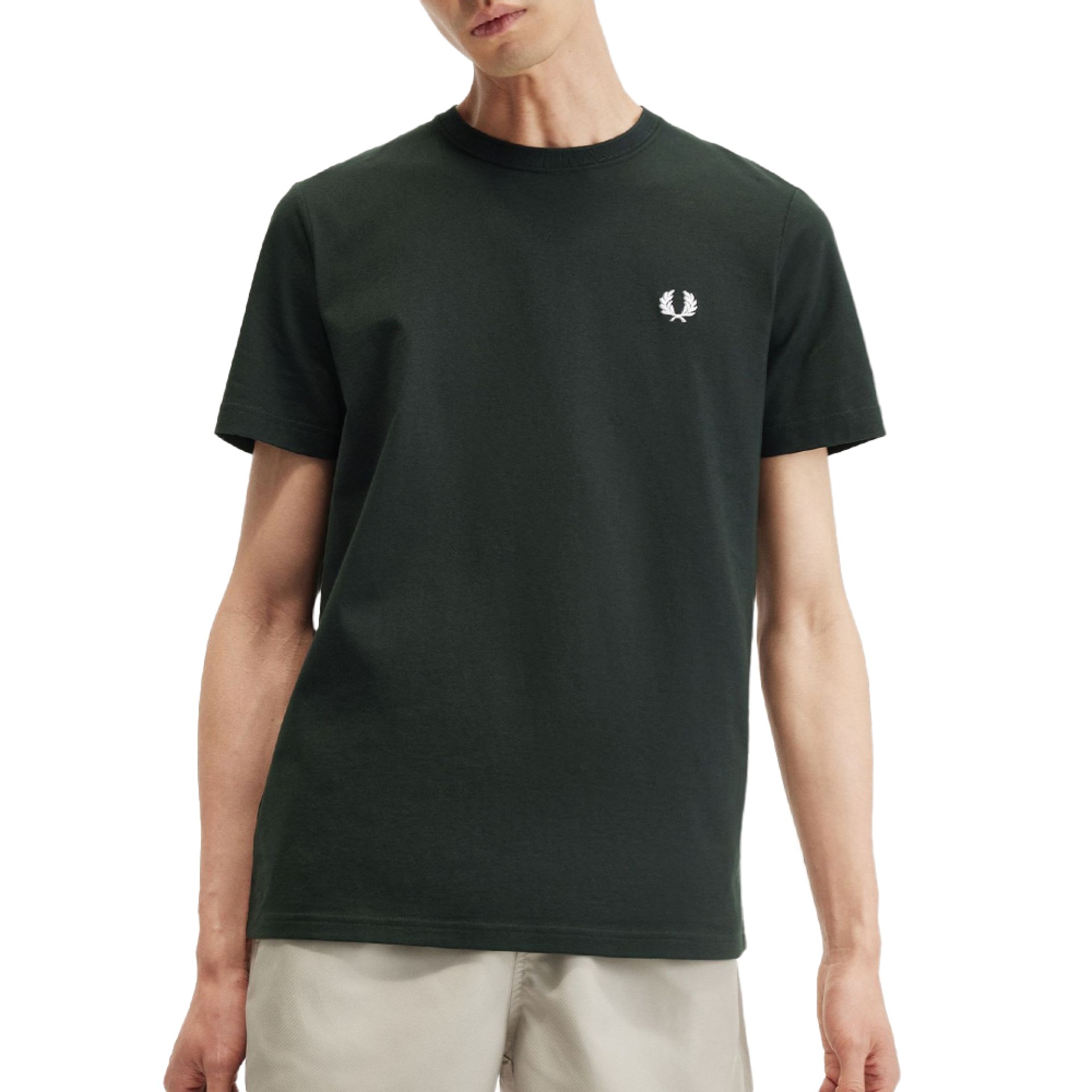 Fred Perry T -shirt Crew Neck Night Green