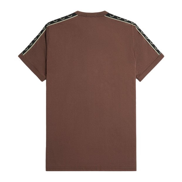 Fred Perry T -shirt Contrast Tape Warm Gre