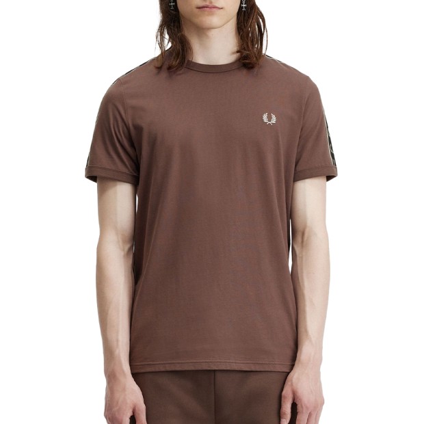 T-shirt Fred Perry T -shirt Contrast Tape Warm Gre