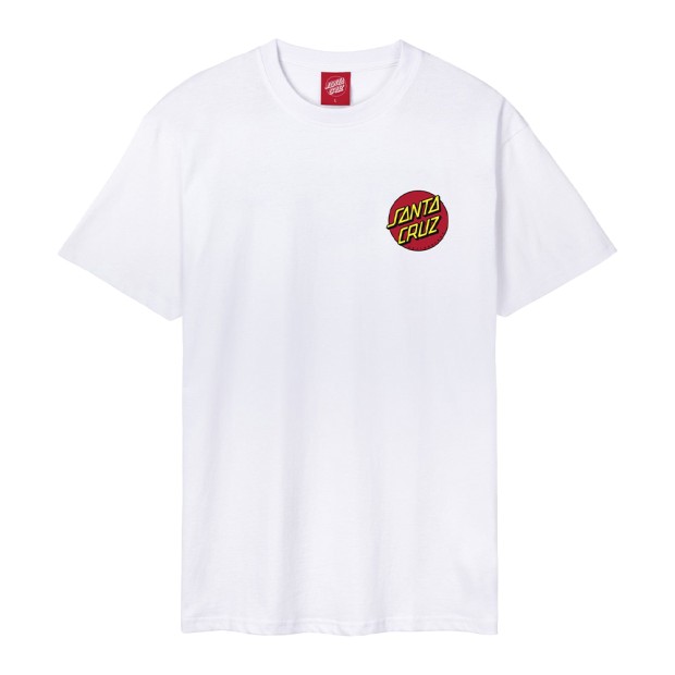 T-shirt Santa Cruz T-shirt Classic Dot Chest White