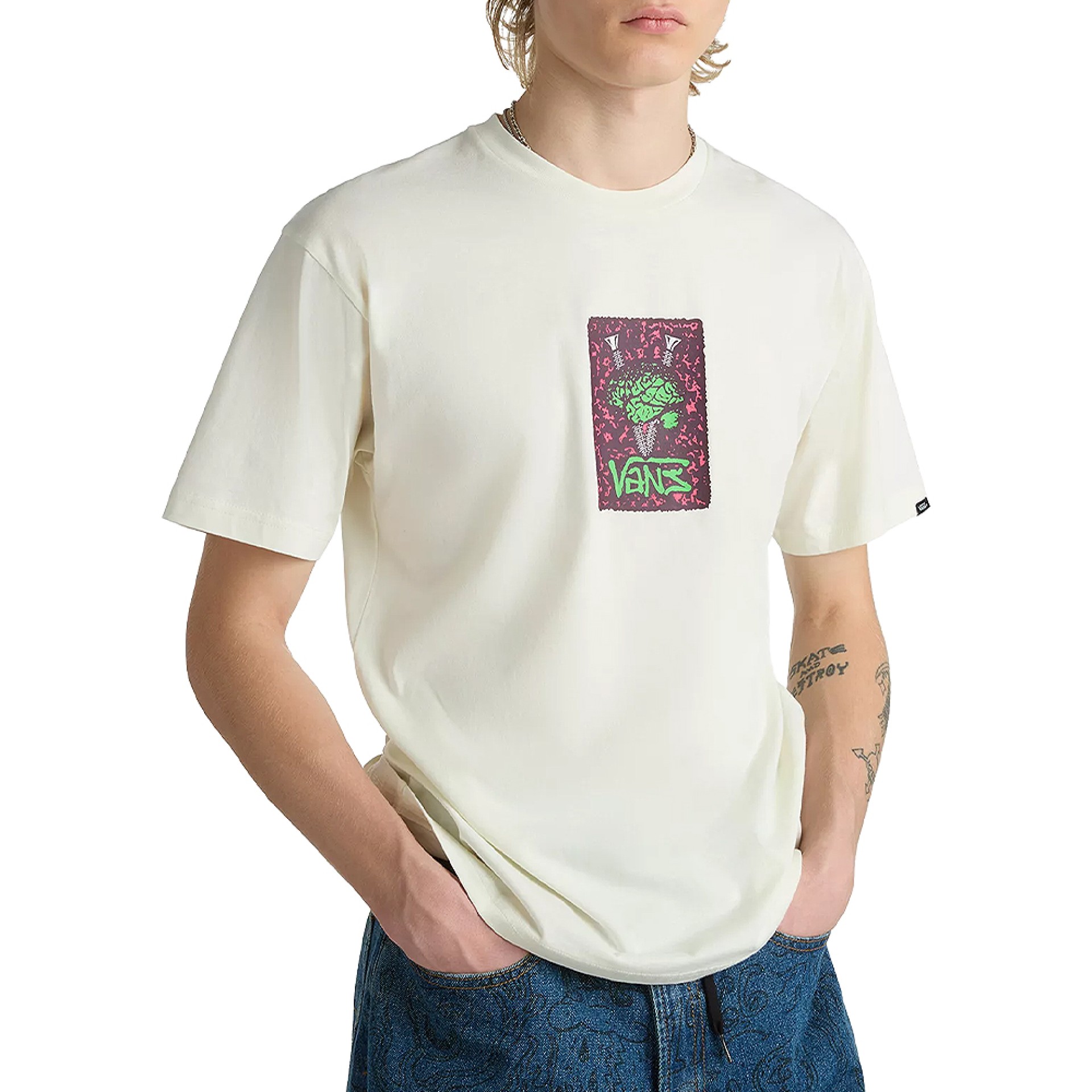 Vans T-shirt Thinkv Ss Tee Marshmallow