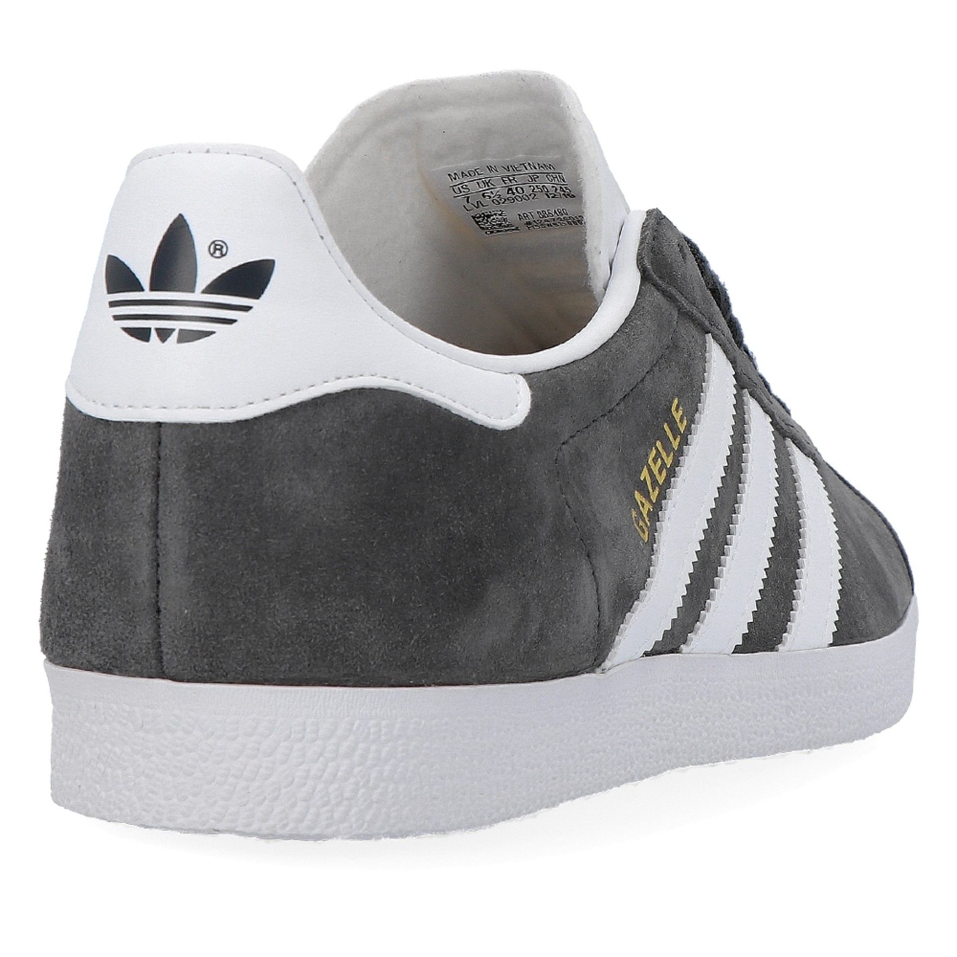 adidas Originals Gazelle Dark Grey Heather / White / Gold Metallic