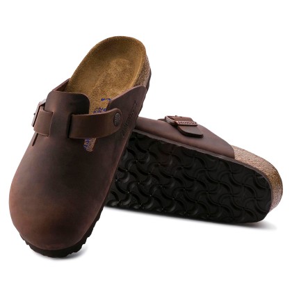 Sandlias Birkenstock Boston Soft Footbed Natural Leather Oiled