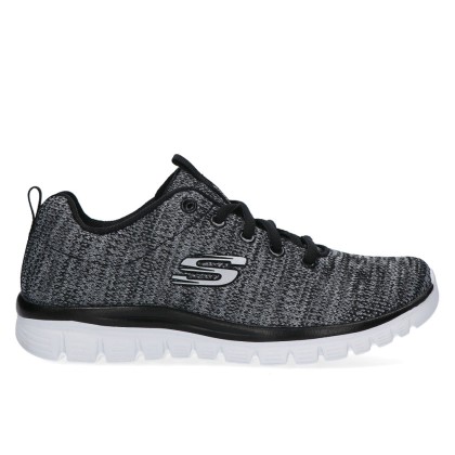 Sapatilha Skechers Graceful - Twisted Black/white