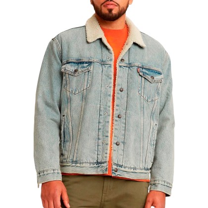 Casaco Levis Bluso Type 3 Sherpa Trucker Stone