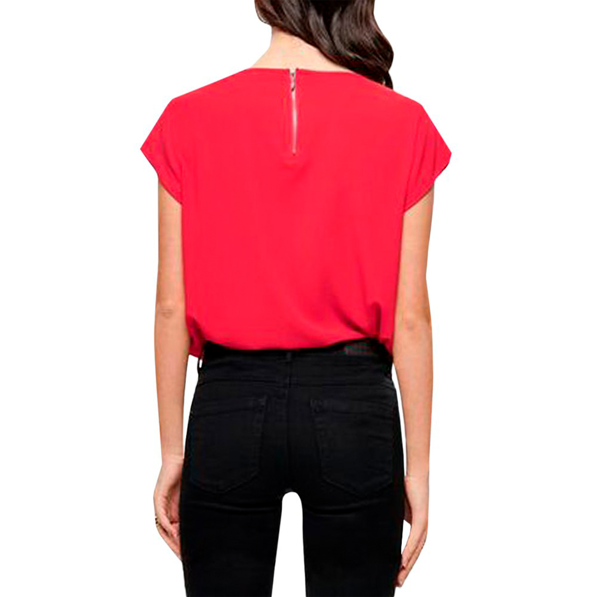 Only Blusa Solid Top Noos High Risk Red