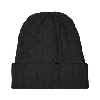 Gorro Only Gorro Sally Life Cable Knit Beanie Black