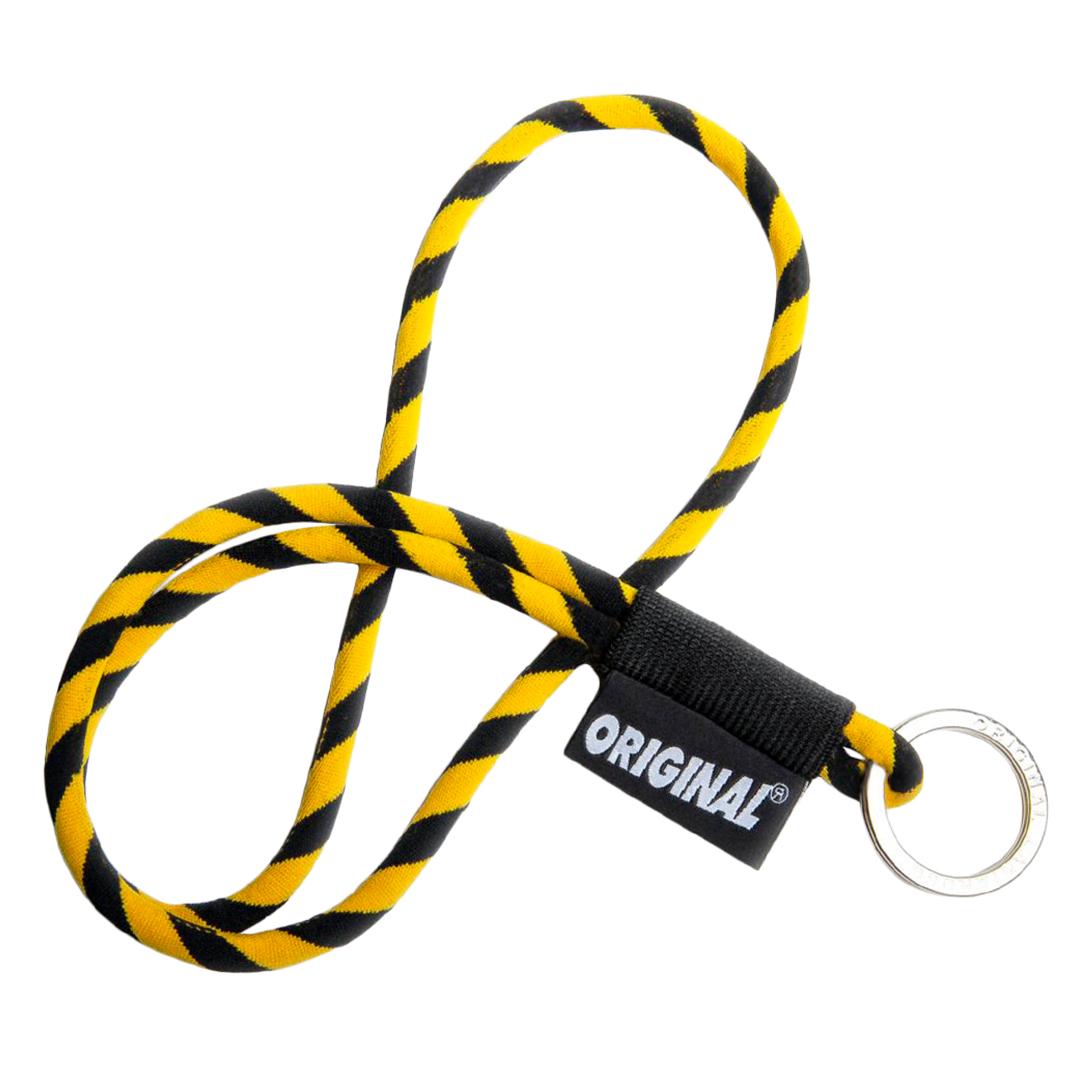 Porta-chaves Original World Lanyard Classic Tube Long Black Yellow