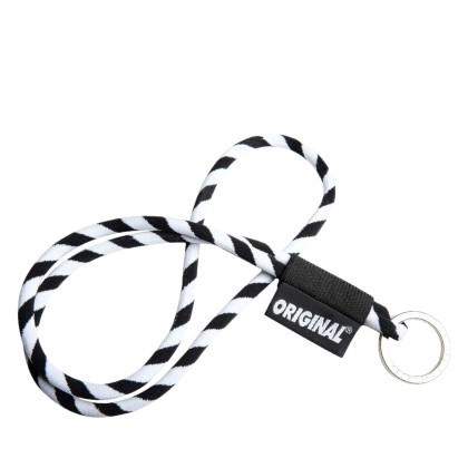 Porta-chaves Original World Lanyard Classic Tube Long Black White