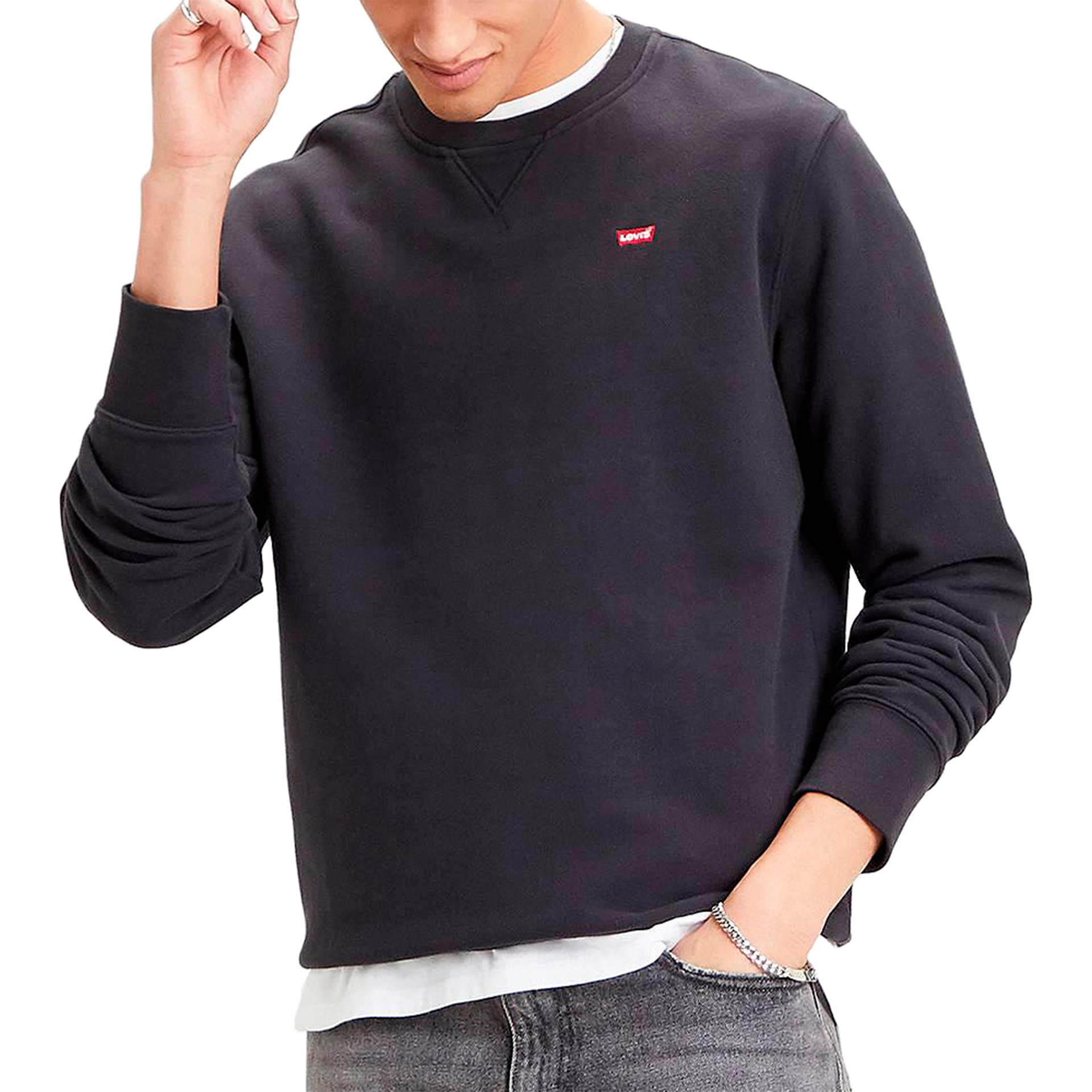Levis Sweat New Original Crew Mineral Blk