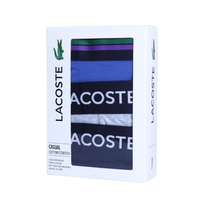 Roupa Interior Lacoste Boxer Pack 3 Silver/navy