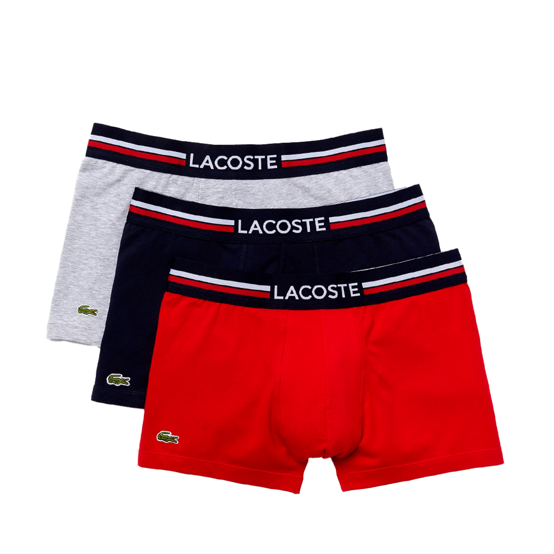 Lacoste Boxer Pack 3 Navy Blue Silver Chin