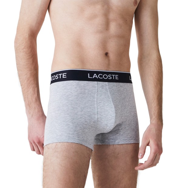 Roupa Interior Lacoste Boxer Pack 3 Silver