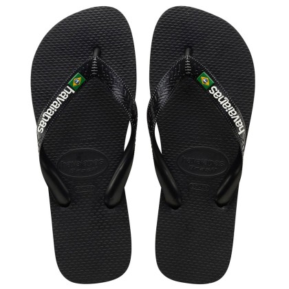 Chinelos Havaianas Brasil Logo Black/black