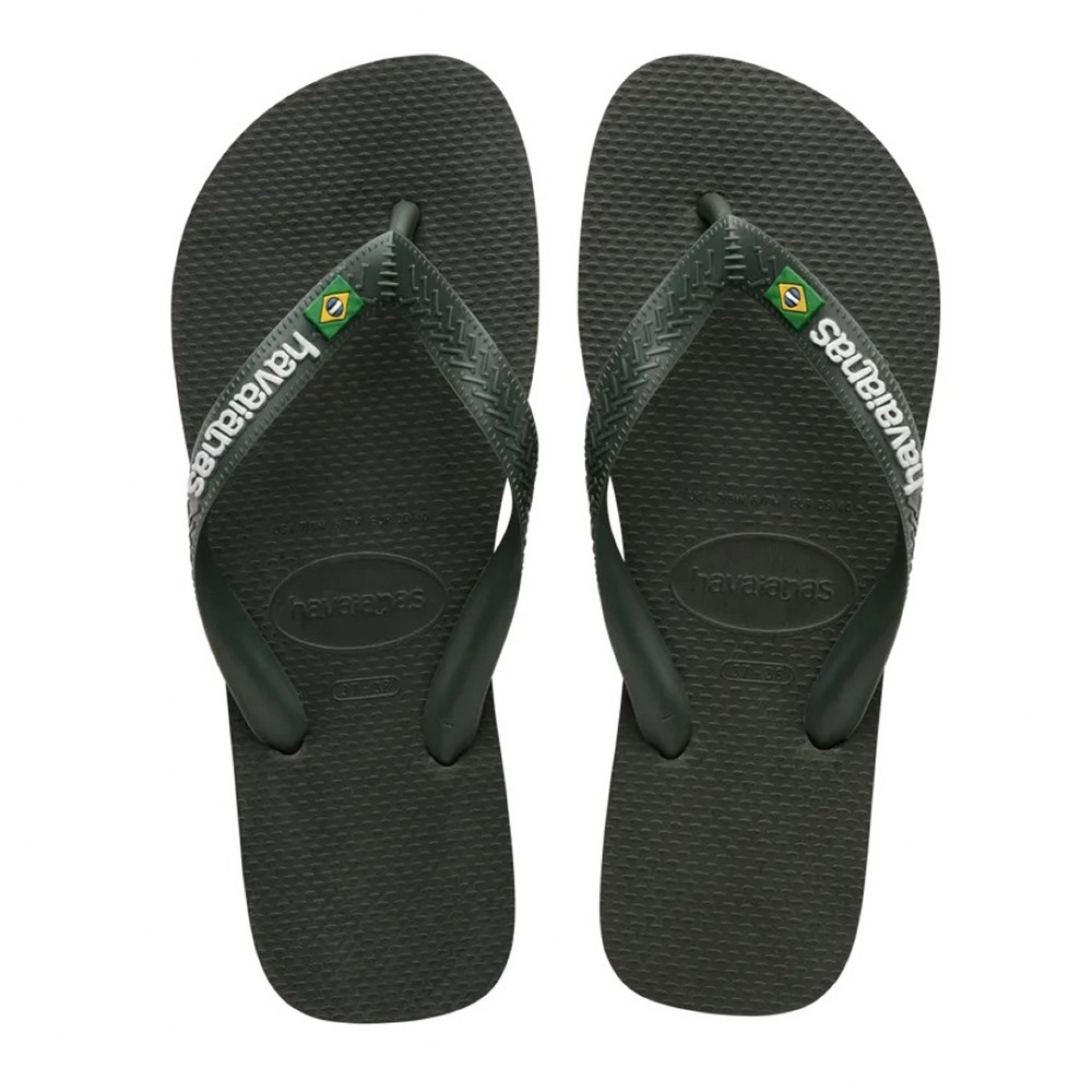 Havaianas Brasil Logo Green Olive
