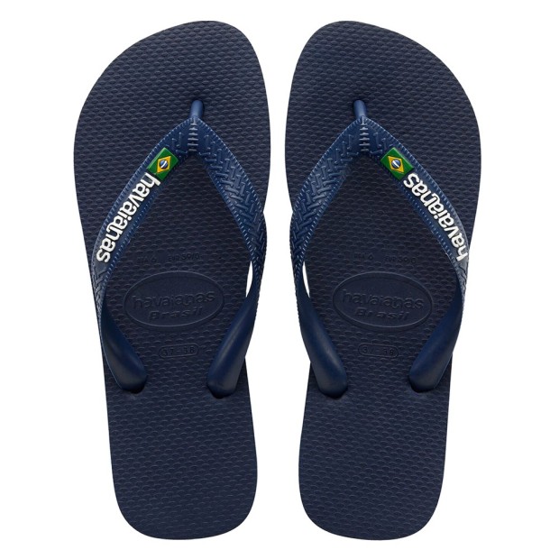 Chinelos Havaianas Brasil Logo Marinho