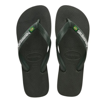 Chinelos Havaianas  Brasil Logo Green Olive