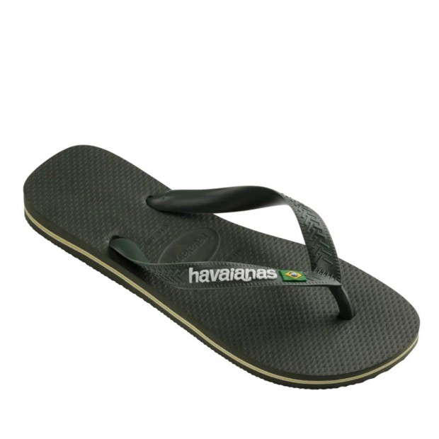 Havaianas Brasil Logo Green Olive