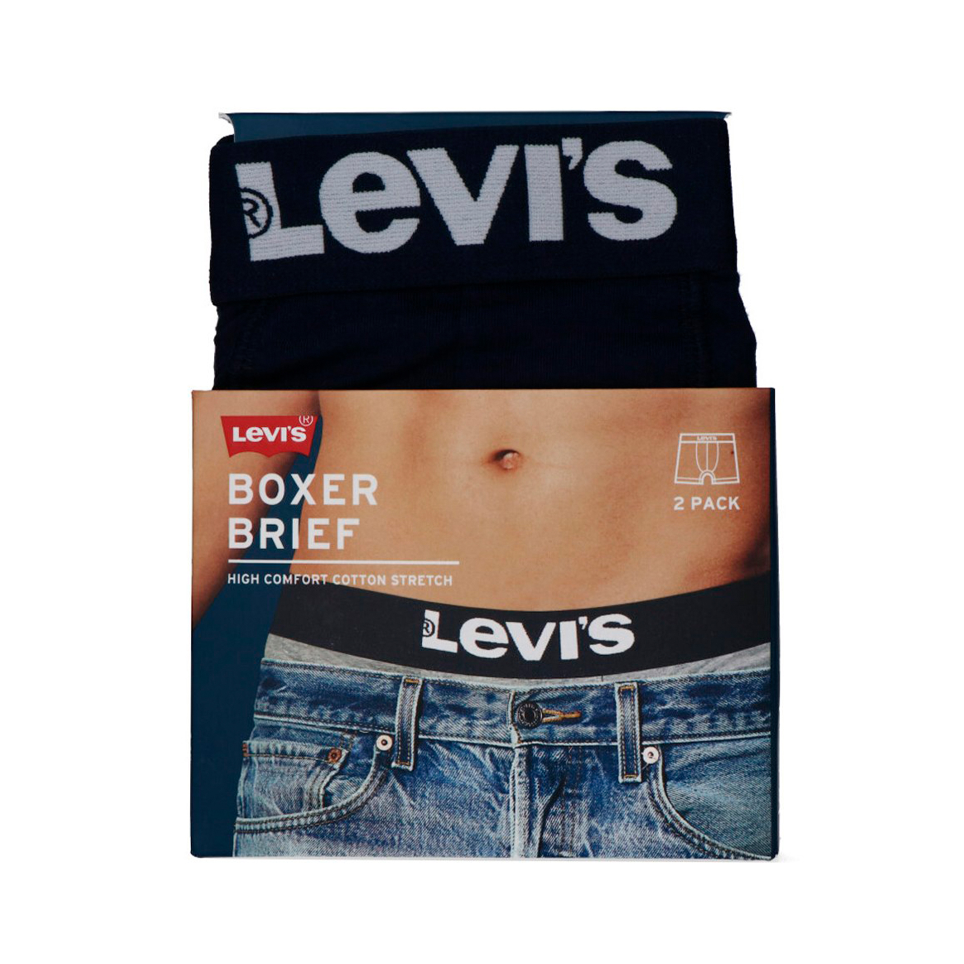 Roupa Interior Levis Boxer 2-pack Solid Basic Navy