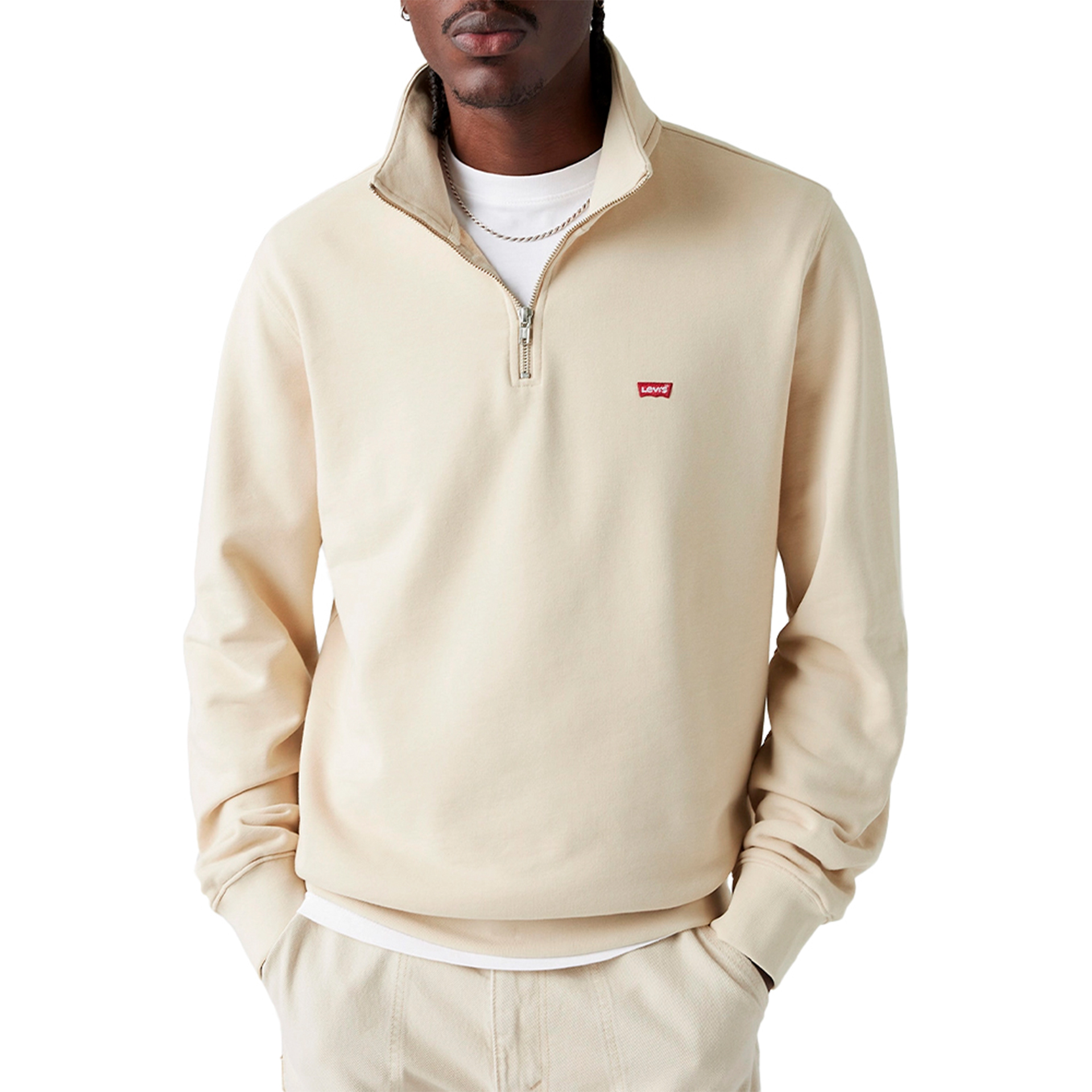 Levis Sweat Original Hm 1/4 Zip Fog