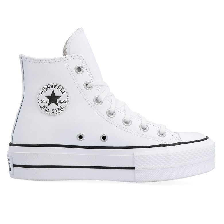 Converse All Star Ctas Platform Clean Hi Leather Wht/bl 561676C