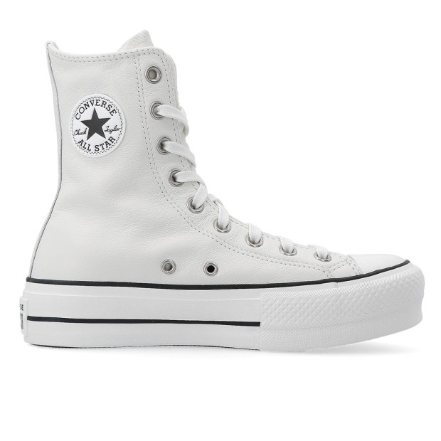 Sapatilha Converse All Star Ctas Platform X-hi Leather Egret/whi