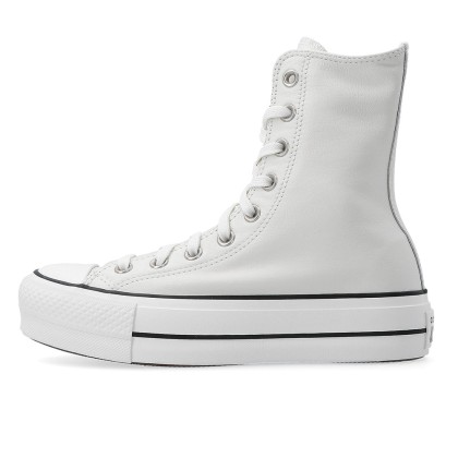 Converse All Star Ctas Platform X-hi Leather Egret/whi Converse All Star Ctas Platform X-hi Leather Egret/whi