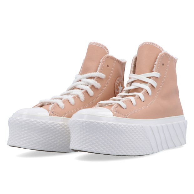 Converse Ctas Lift 2x Hi Vachetta Beige