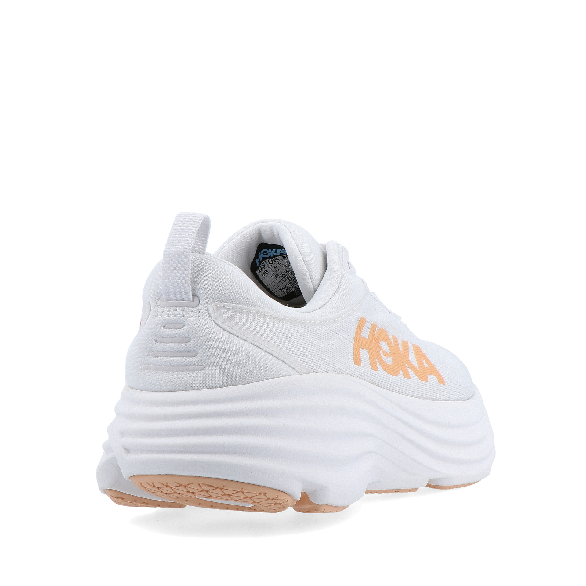 Hoka W Bondi 8 White Cantaloupe