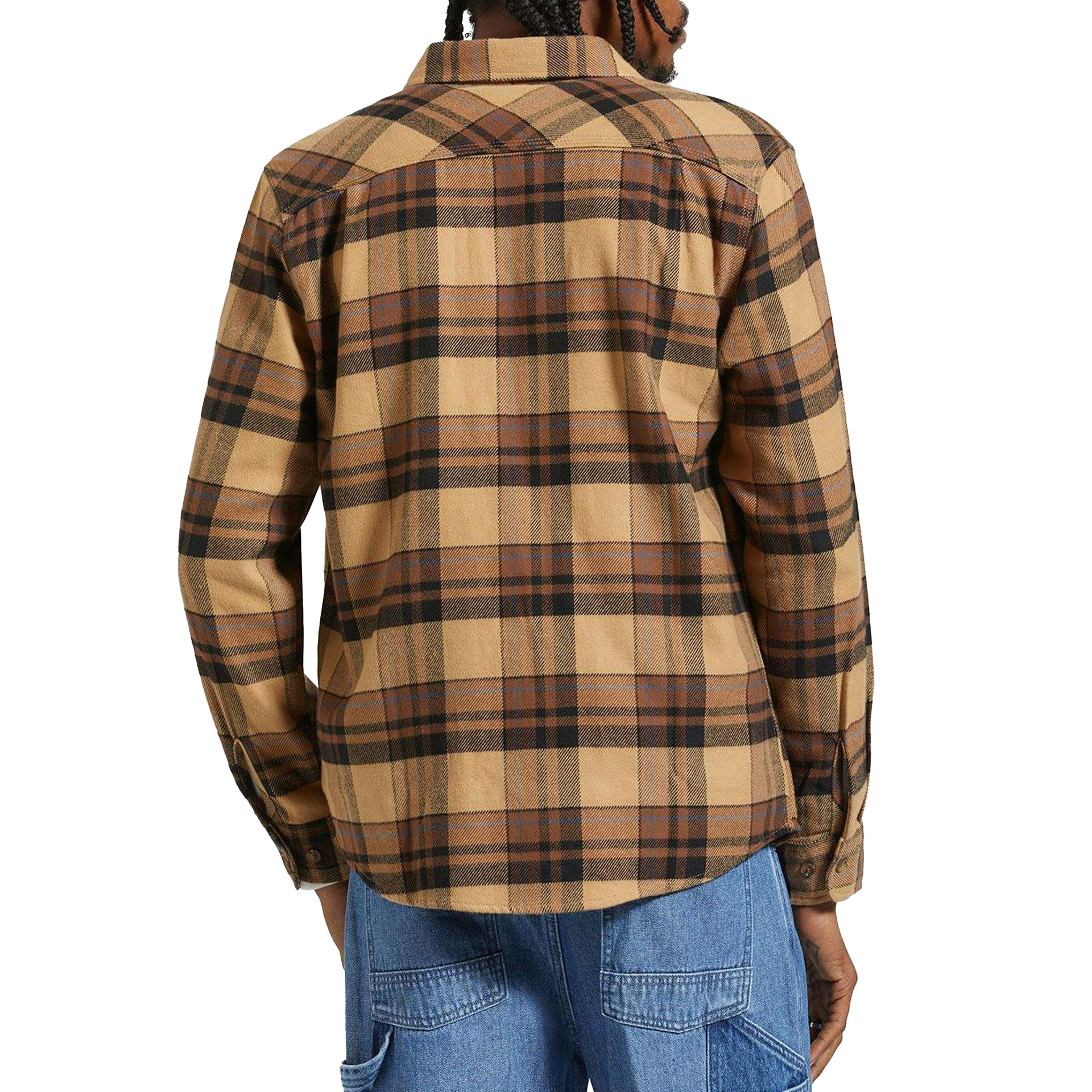 Brixton Camisa Bowery Flannel Tigerīs Eye