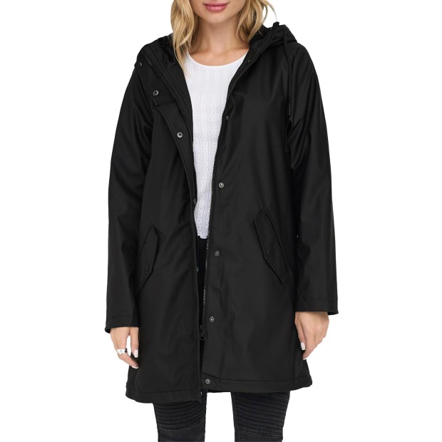 Casaco Only Sally Raincoat Black Black Tedd