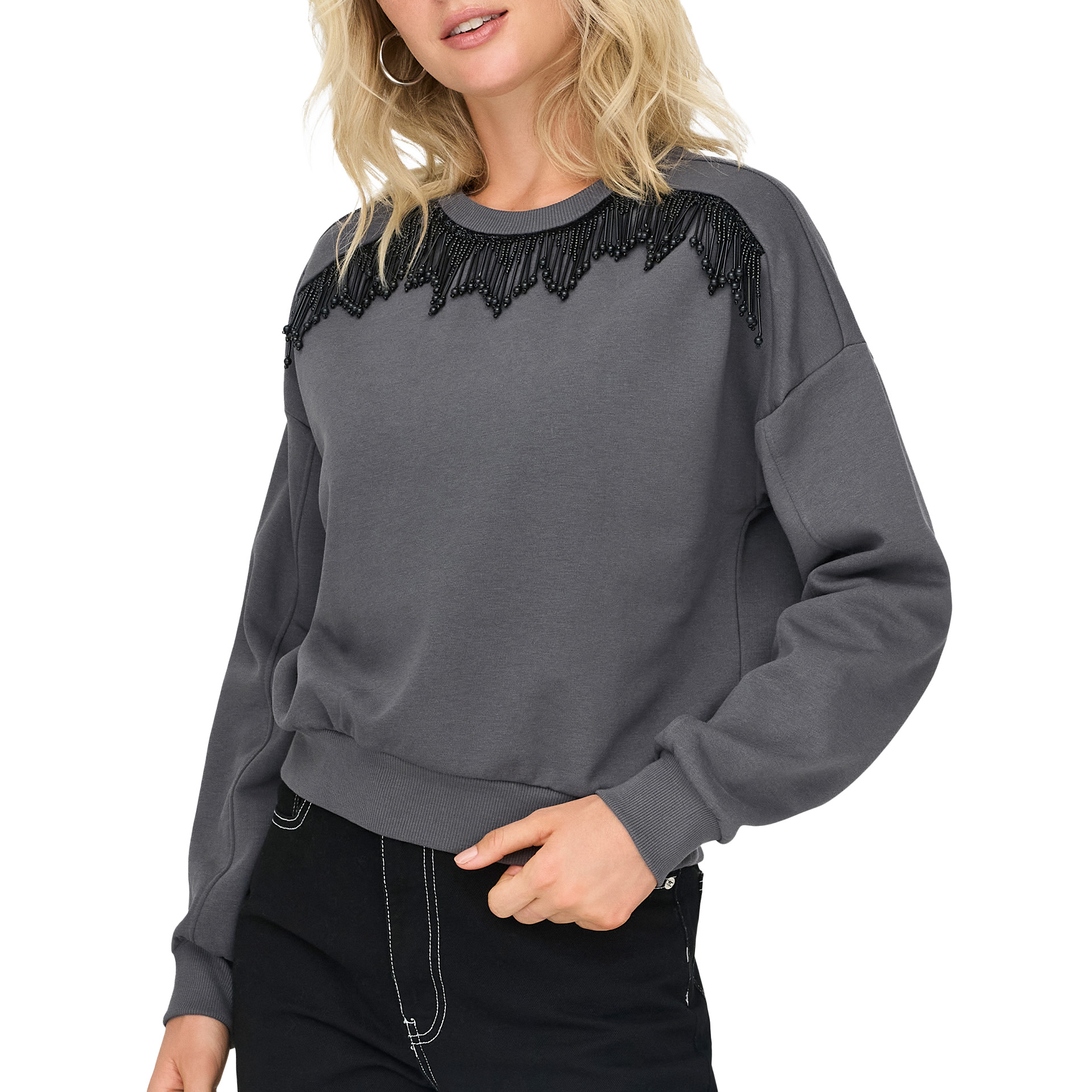 Only Sweat Lyon Pleated Shine Magnet/pearl