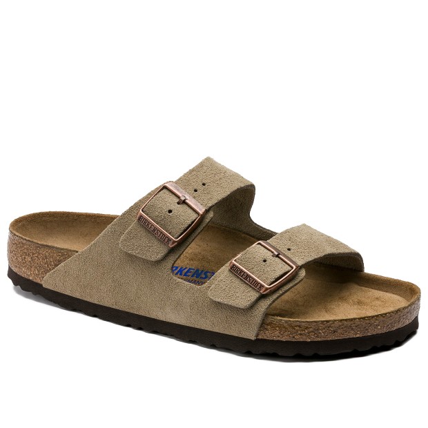 Sandlias Birkenstock Arizona Soft Footbed Suede Leather