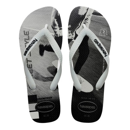 Chinelos Havaianas Hype  Fc Branco Branco Preto