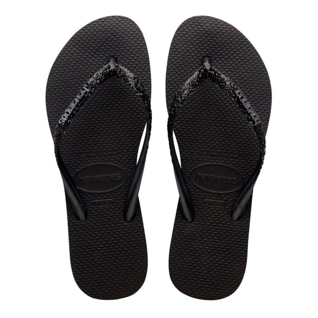 Chinelos Havaianas Slim Glitter Black/dark Grey