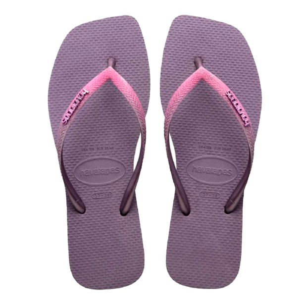 Chinelos Havaianas Square Glitter Fc Malva