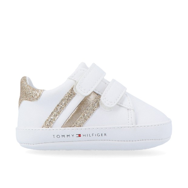 Sapatilha Tommy Hilfiger Stripes Velcro Shoe White/p