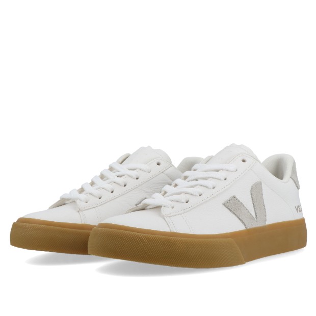 Sapatilha Veja Campo Chromefree Leather Extra Wht Na