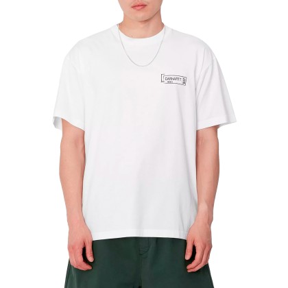 T-shirt Carhartt Wip T-shirt S/s Stamp White Black