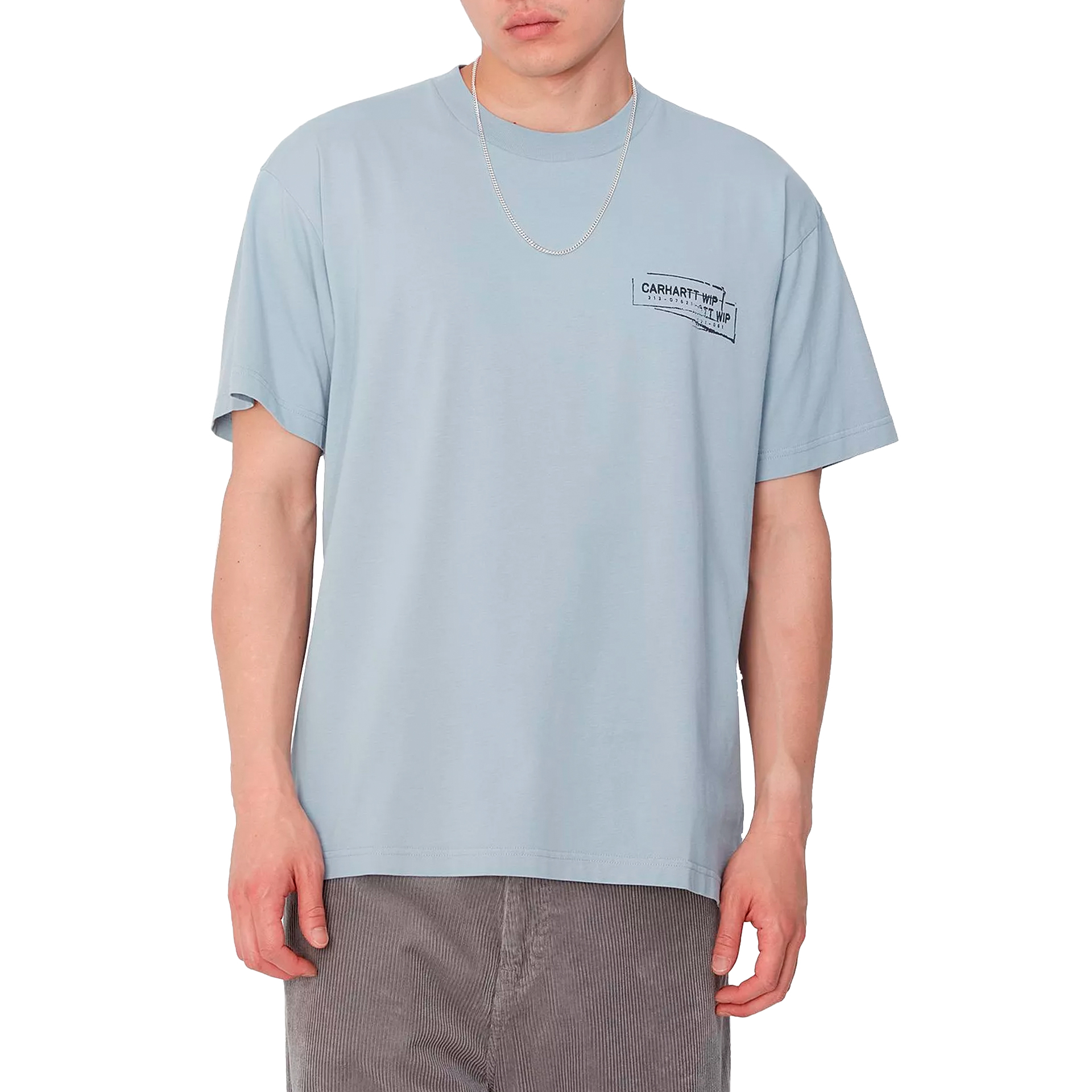 Carhartt Wip T-shirt S/s Stamp Misty Sky B