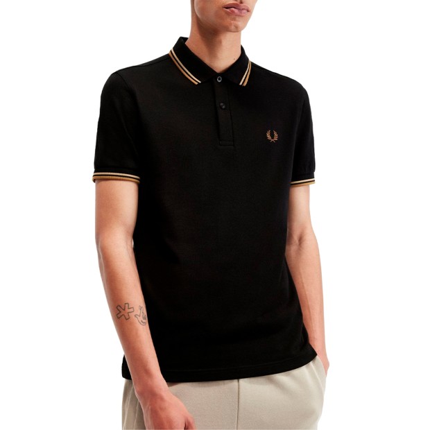 Polo Fred Perry Polo Twin Tipped Bk/wrmston/shd