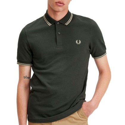 Polo Fred Perry Polo Twin Tipped Fieldgreen/oat