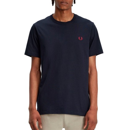 T-shirt Fred Perry T -shirt Crew Neck Navy Burnt R