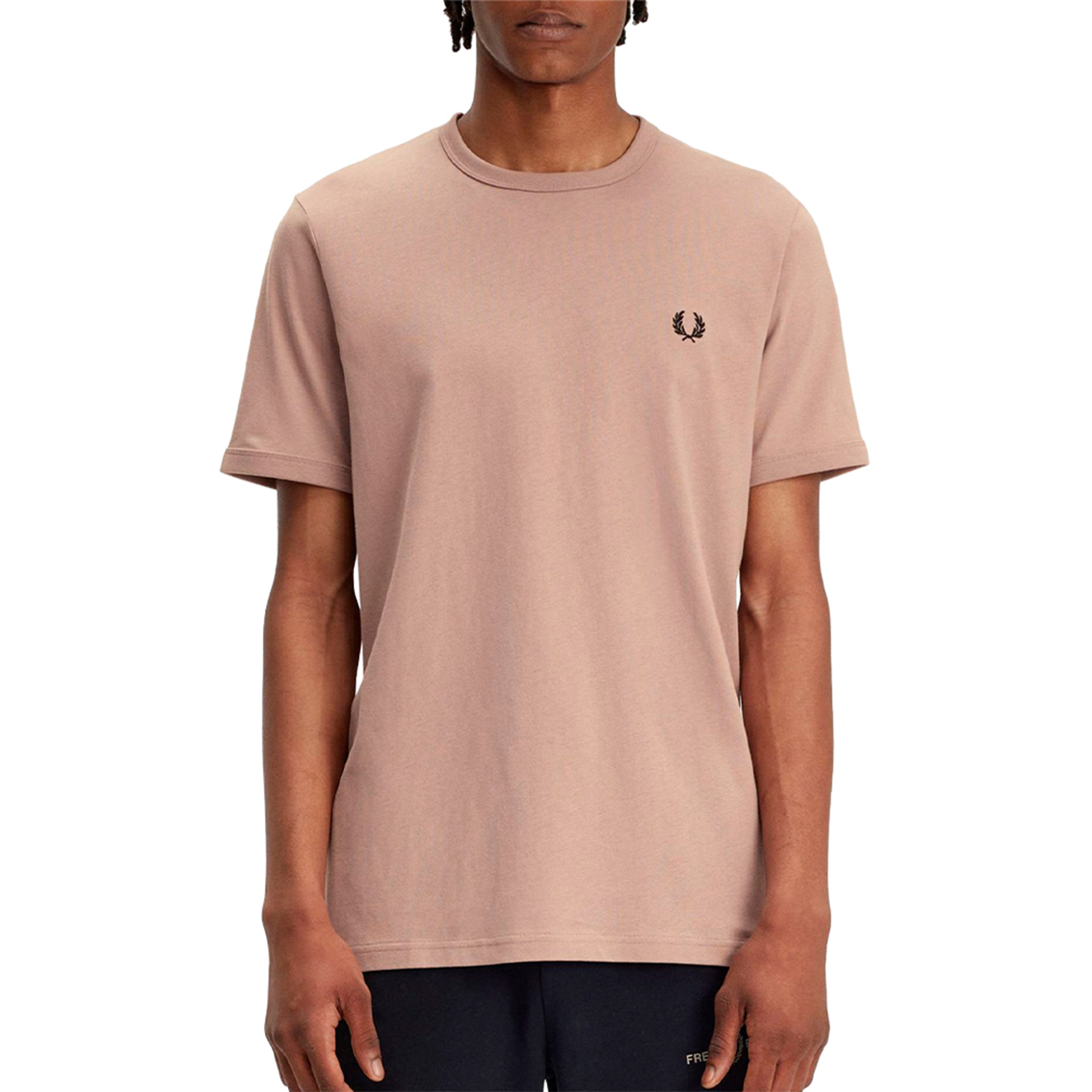 Fred Perry T -shirt Ringer Dark Pink/black