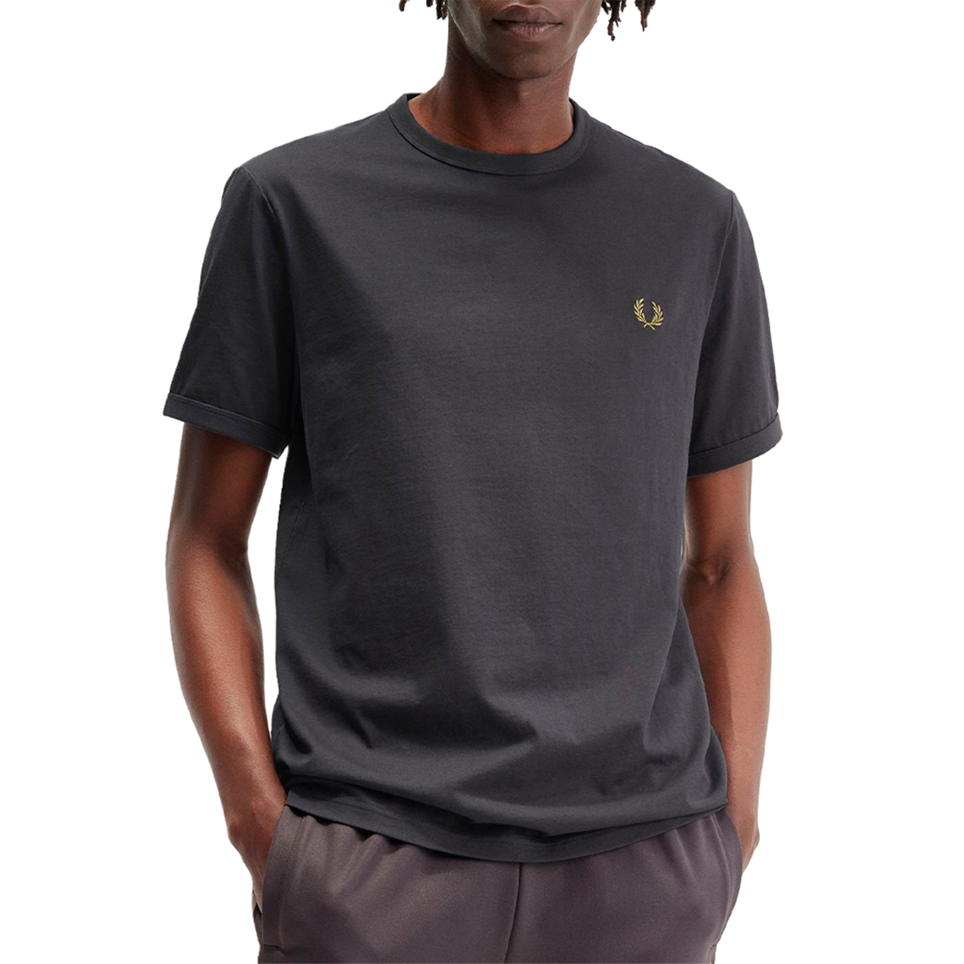 Fred Perry T -shirt Ringer Anchgrey/dkcara